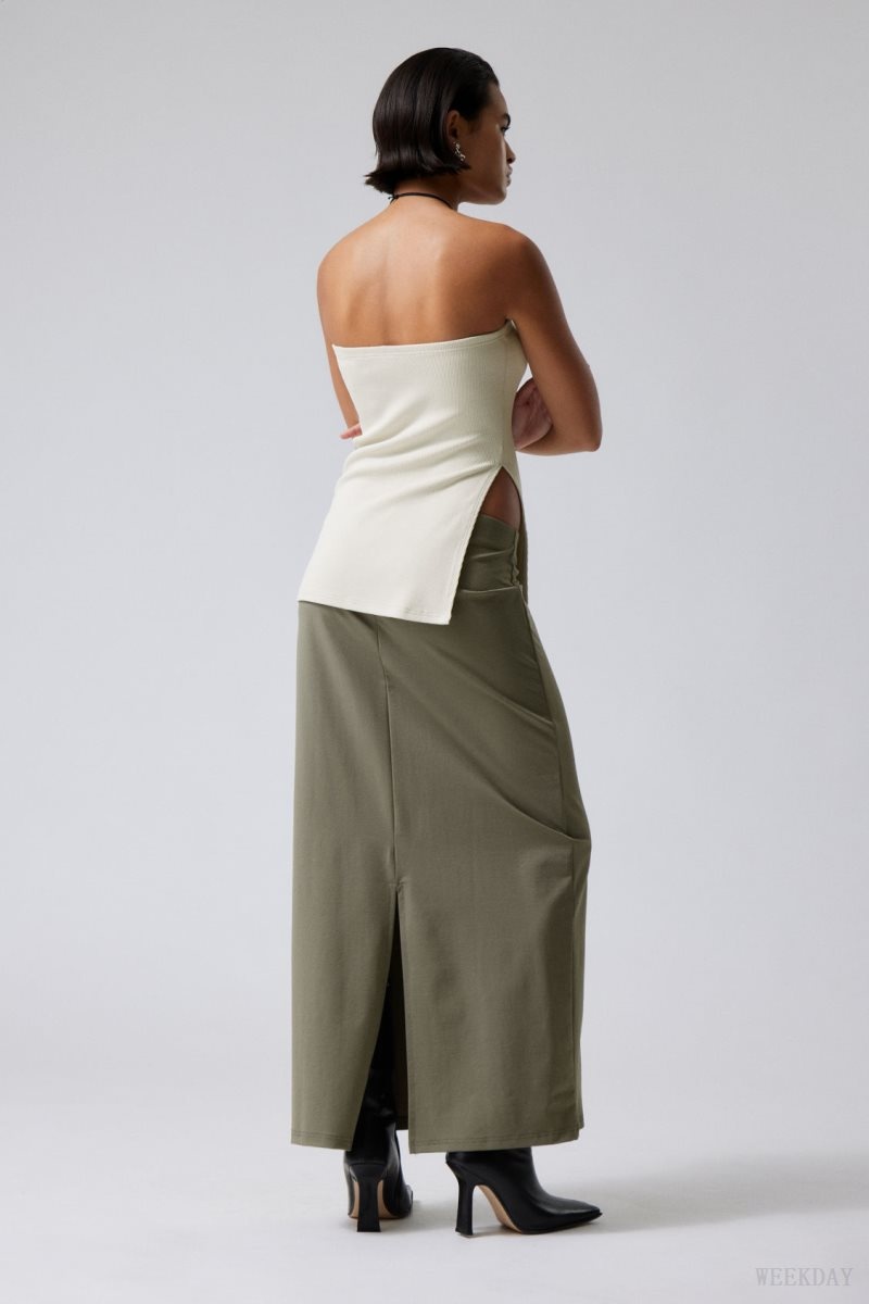 Weekday Johanna Long Pencil Skirt スカート レディース グレー ブラウン Japan | T2G-4031