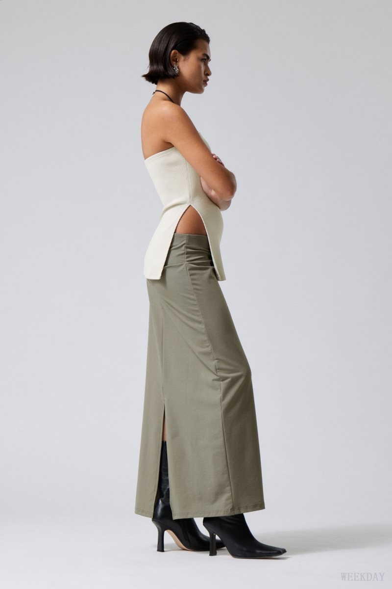 Weekday Johanna Long Pencil Skirt スカート レディース グレー ブラウン Japan | T2G-4031