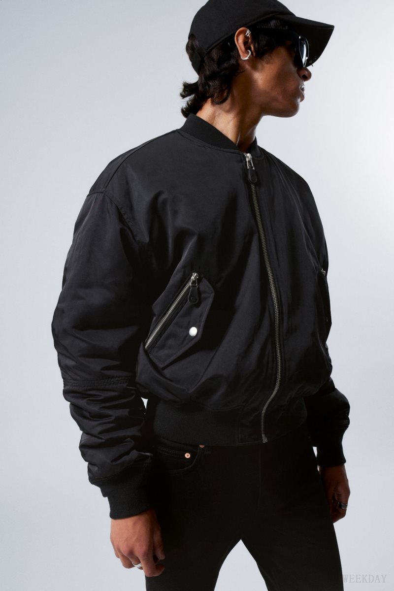 Weekday Jon Bomber Jacket ジャケット メンズ 黒 Japan | Z8D-4051