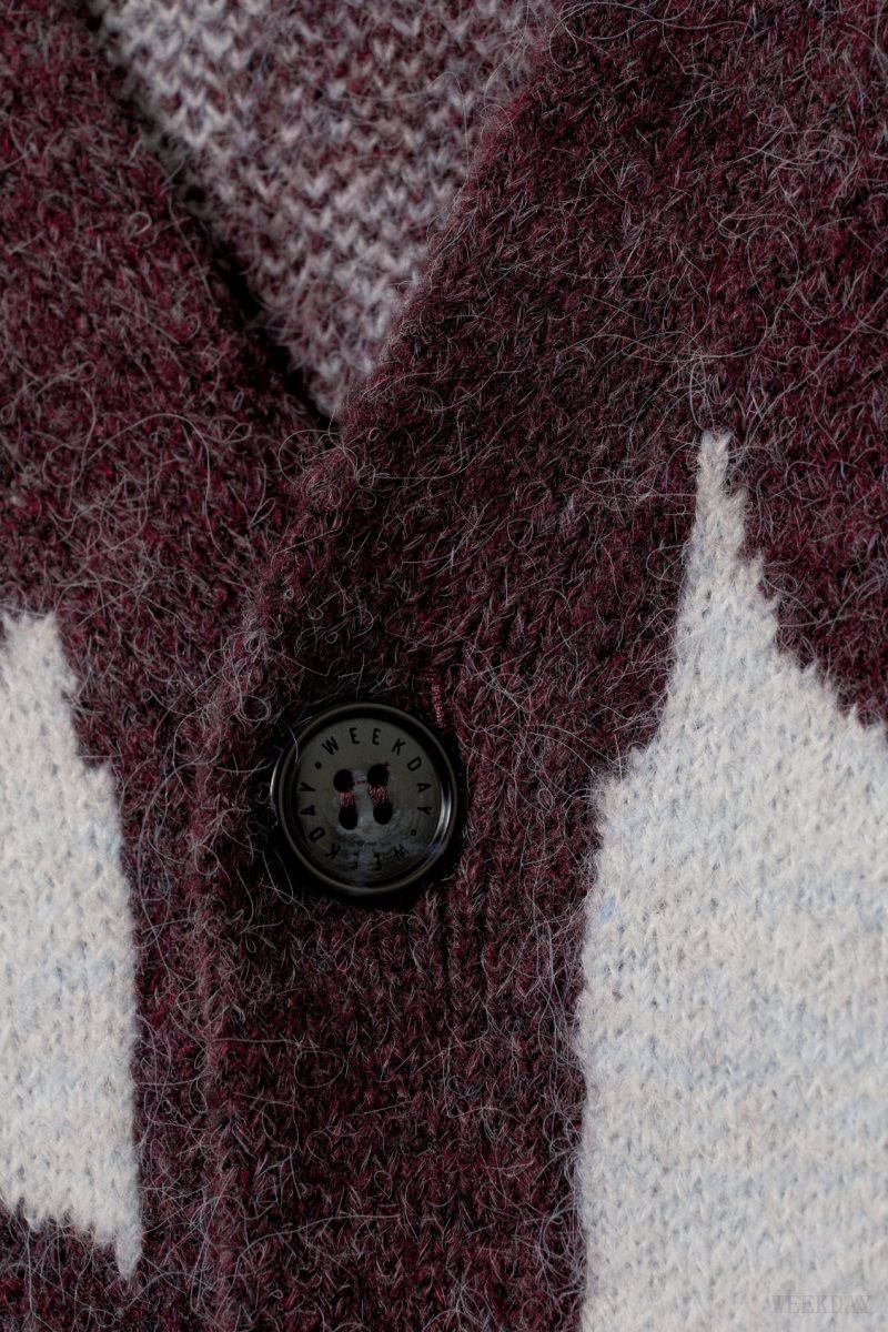 Weekday Jonas Regular Cardigan セーター メンズ 黒 青 Japan | X7A-2976