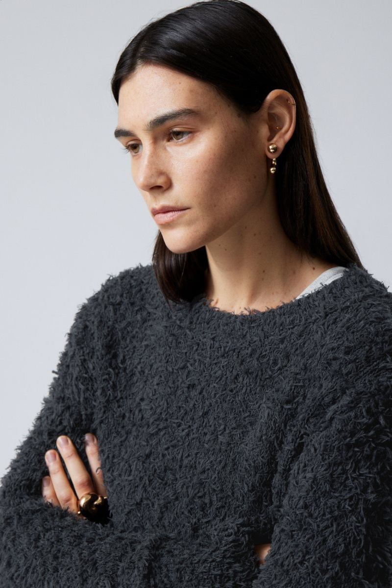 Weekday Judi Hairy Sweater セーター レディース 暗グレー Japan | G5Y-2915