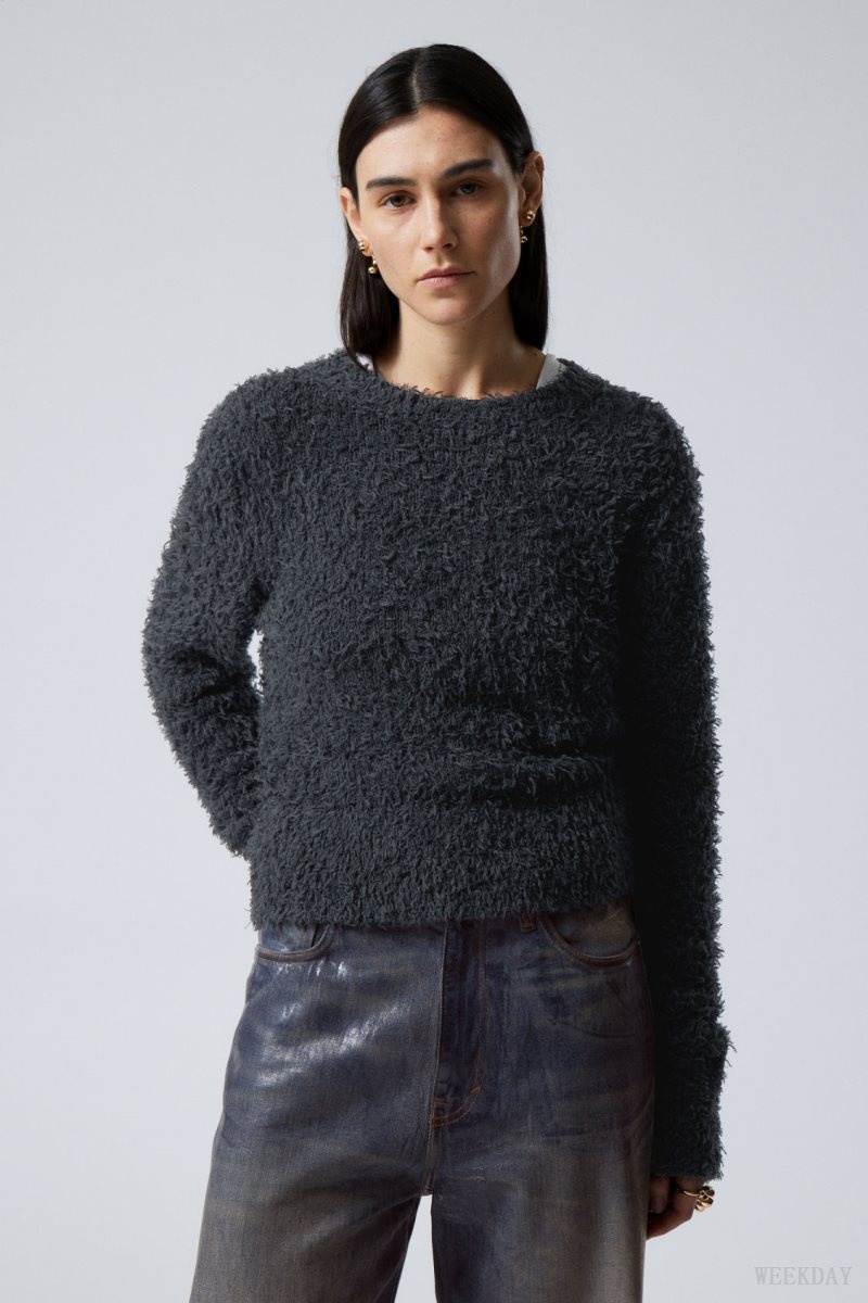 Weekday Judi Hairy Sweater セーター レディース 暗グレー Japan | G5Y-2915