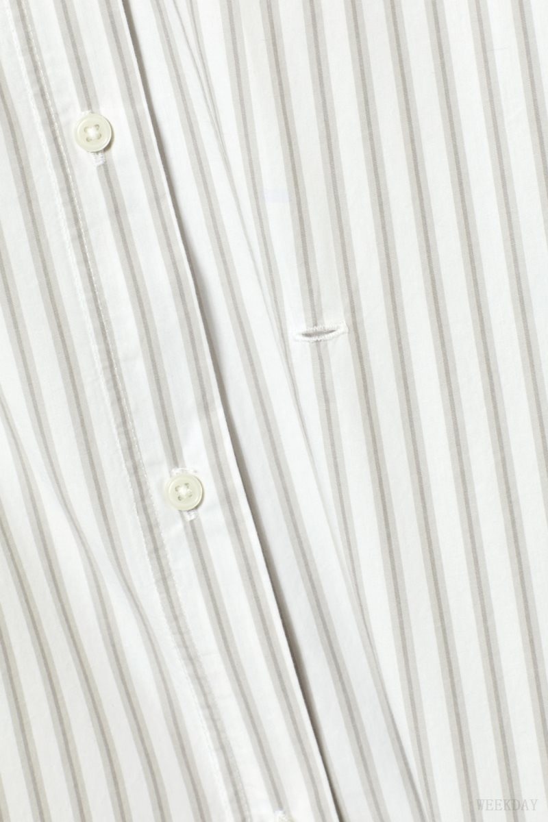 Weekday June Fitted Shirt シャツ レディース グレー Japan | K9Z-9498
