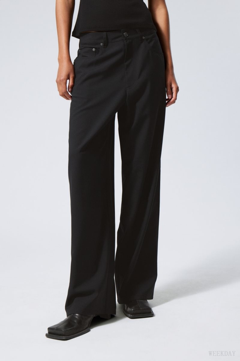 Weekday Juun Baggy Trousers ズボン レディース 黒 Japan | K5W-7243