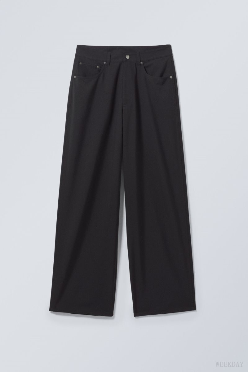 Weekday Juun Baggy Trousers ズボン レディース 黒 Japan | K5W-7243