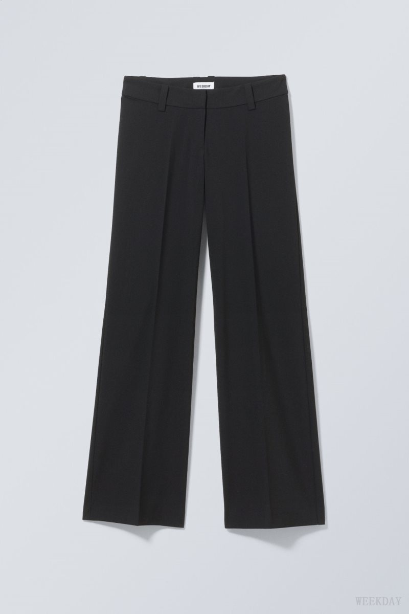 Weekday Keel Low Suiting Trousers ズボン レディース 黒 Japan | S7J-0097