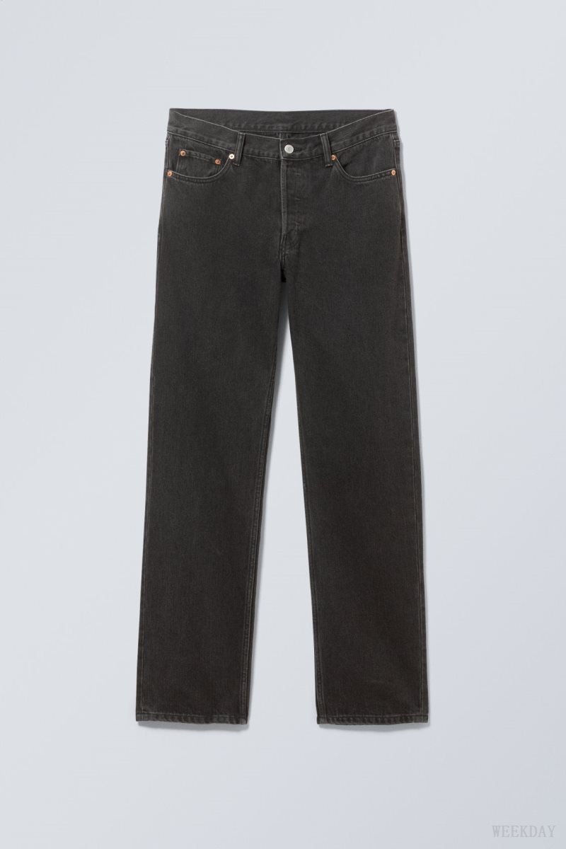 Weekday Klean Regular 真っ直ぐ Jeans デニム メンズ 黒 Japan | Y5H-2731