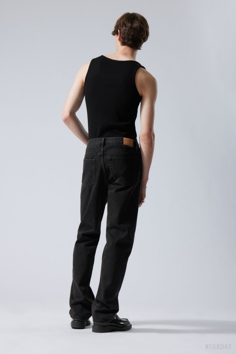 Weekday Klean Regular 真っ直ぐ Jeans デニム メンズ 黒 Japan | Y5H-2731