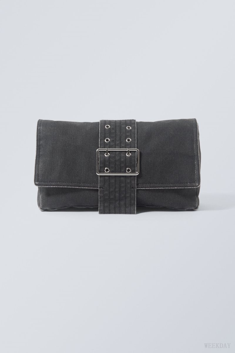 Weekday Kylie Denim Shoulder Bag バッグ レディース 黒 Japan | G2M-7429