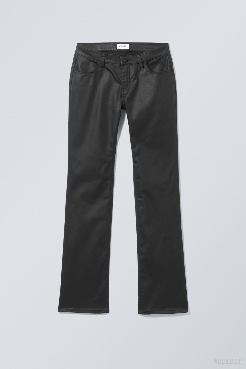 Weekday Lana Coated Trousers ズボン レディース 黒 Japan | D7T-2421