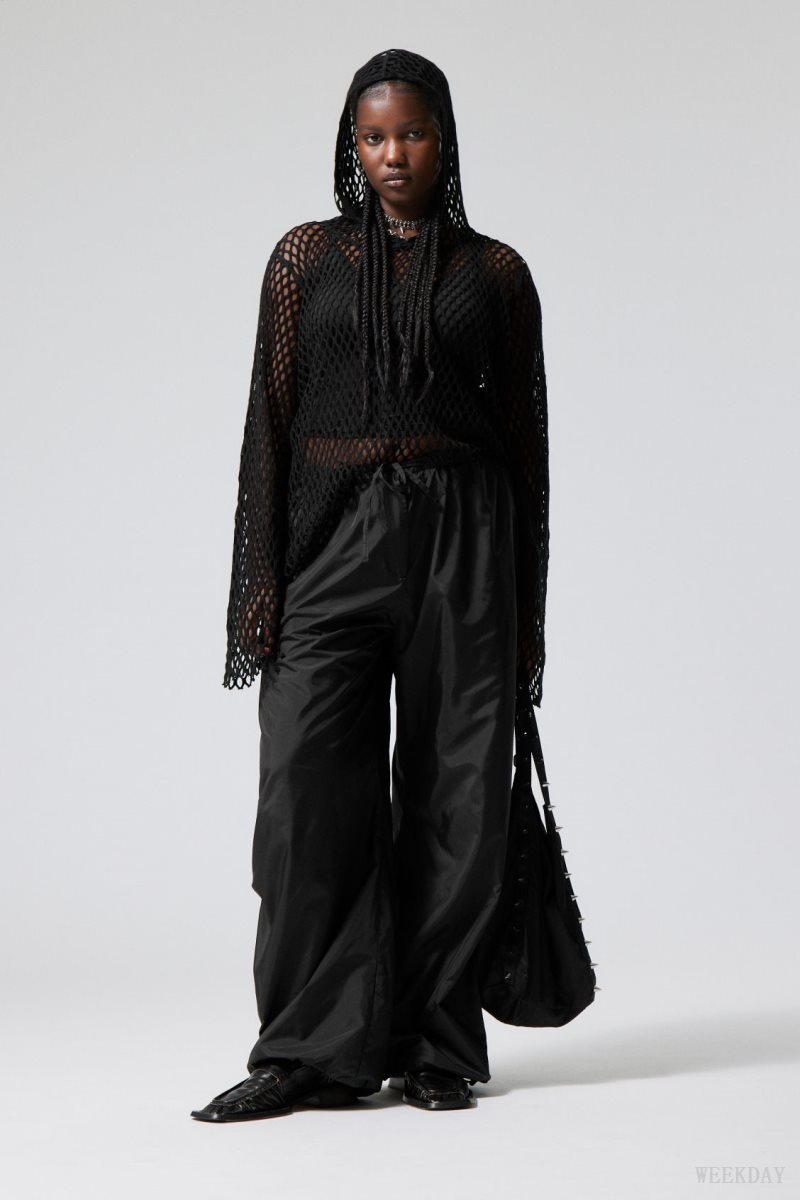 Weekday Leish Parachute Trousers ズボン レディース 黒 Japan | D9T-5759