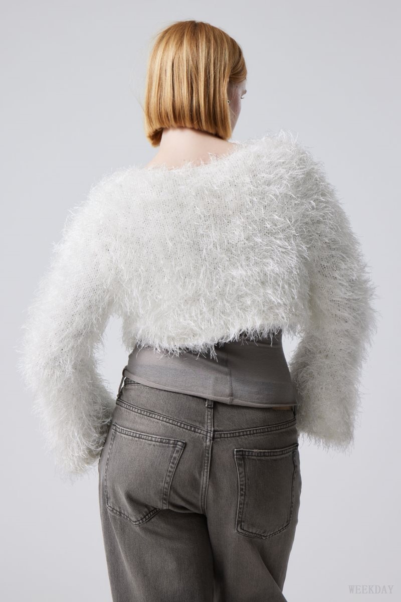 Weekday Leya Hairy Bell Sleeve ニット Sweater セーター レディース ライト Japan | S0T-7365