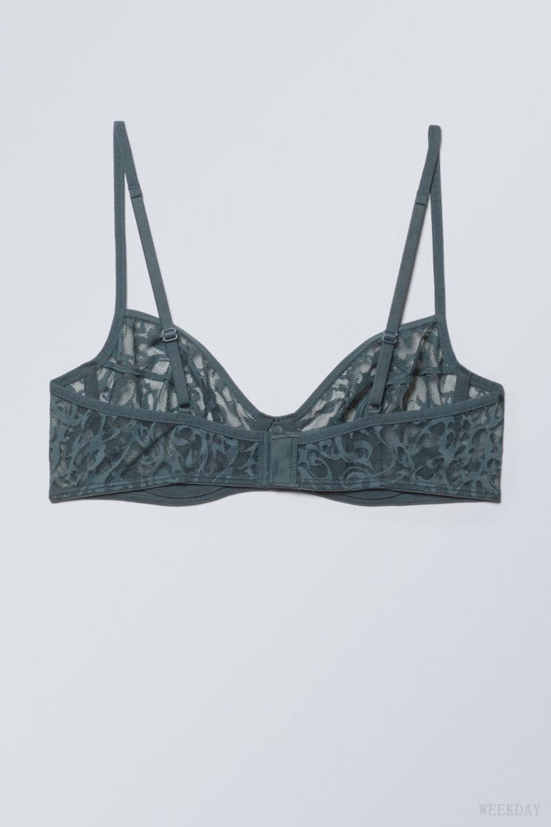 Weekday Lucy レース Underwire Bra ブラ レディース 暗ターコイズ Japan | N6Z-0562