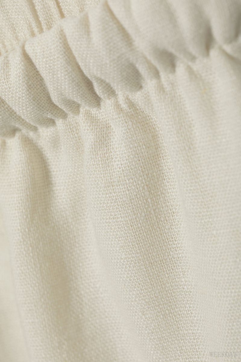 Weekday Mia Linen Mix Trousers ズボン レディース 白 Japan | A1P-1956