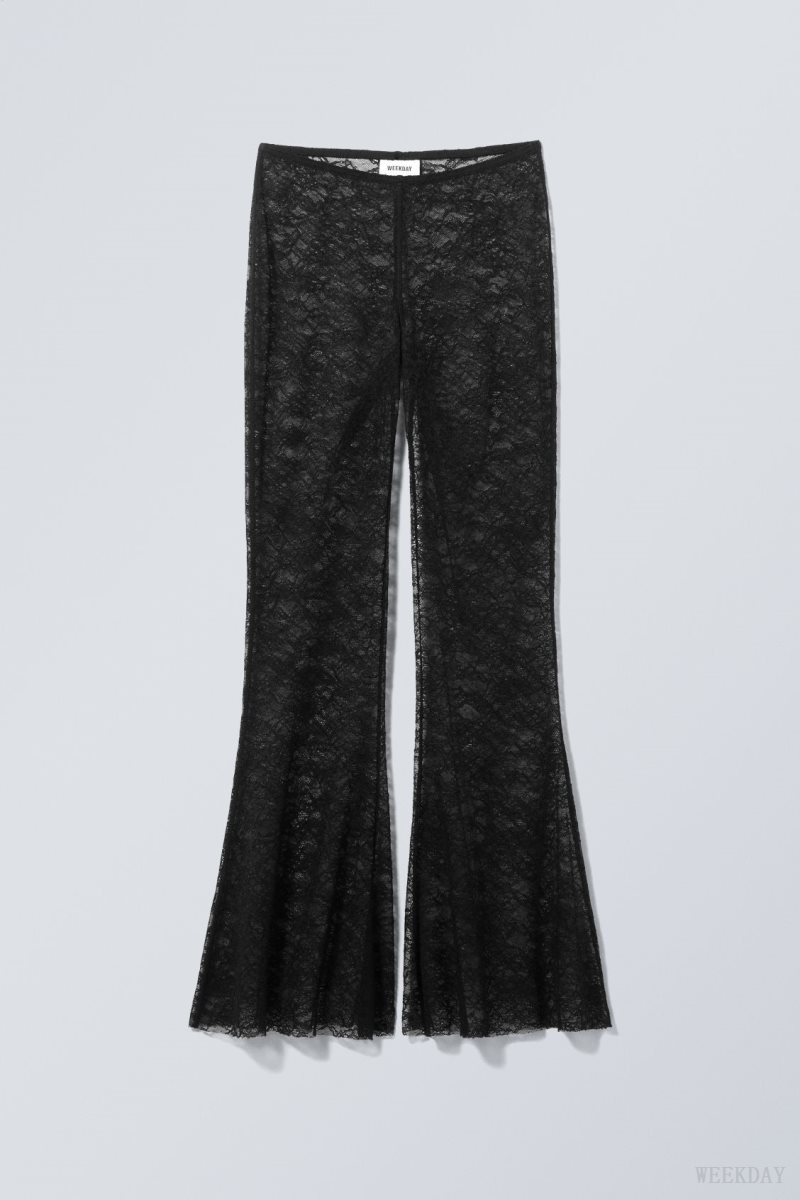 Weekday Mina Flared レース Trousers ズボン レディース 黒 Japan | Y2M-6476