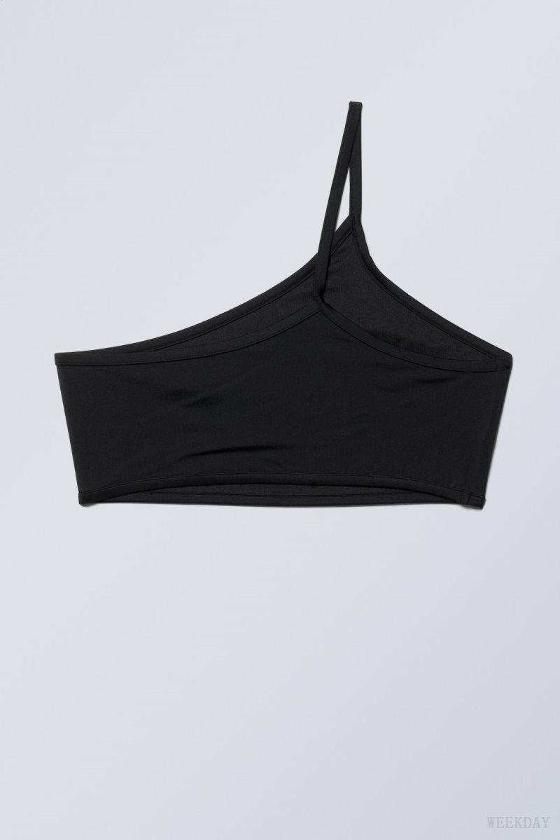 Weekday One-Shoulder ビキニ Top 水着 レディース 黒 Japan | Q1J-2415