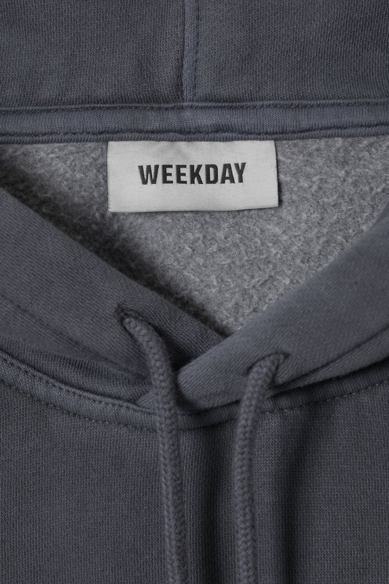 Weekday Oversized Heavyweight Hoodie パーカー レディース 暗青 Japan | X8H-7347