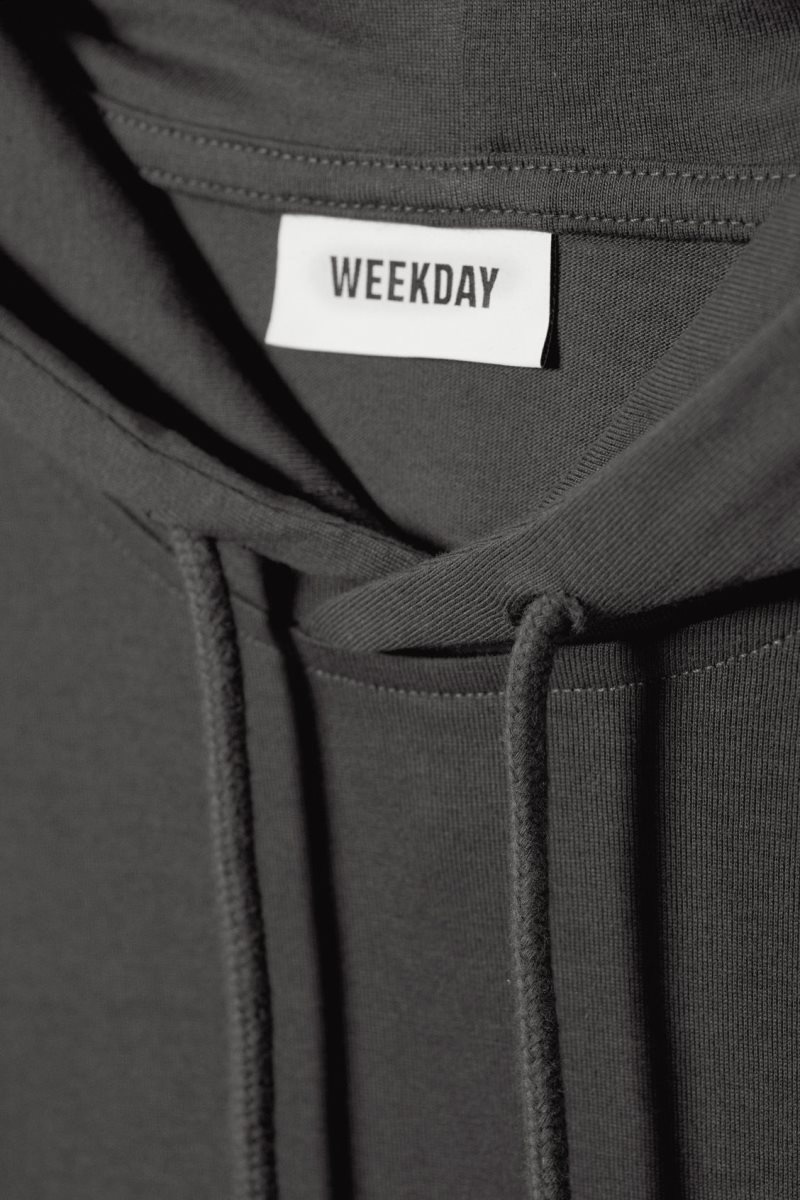 Weekday Oversized フード付き Long Sleeve トップス レディース 暗グレー Japan | Y6W-7034
