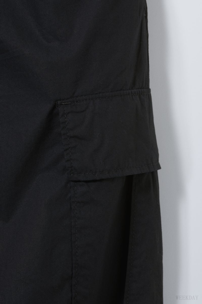 Weekday Parachute Loose Cargo Trousers ズボン メンズ 黒 Japan | I8T-0219
