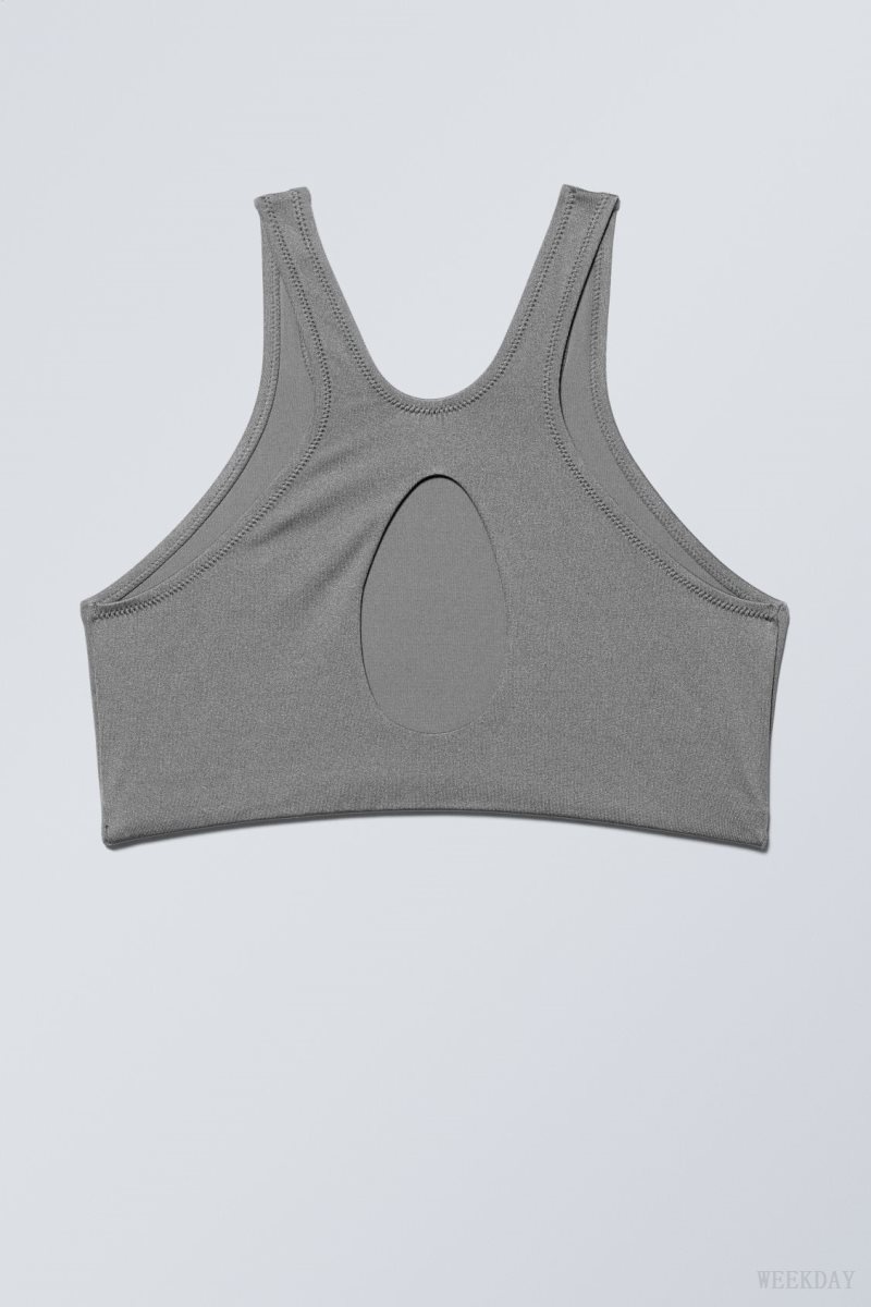 Weekday Racerback ビキニ Top 水着 レディース グレー Japan | N7S-1475