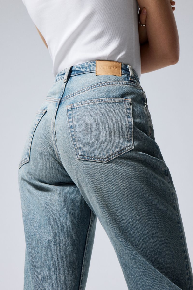 Weekday Resolute Curve High 真っ直ぐ Jeans デニム レディース 青 Japan | Q3L-6111
