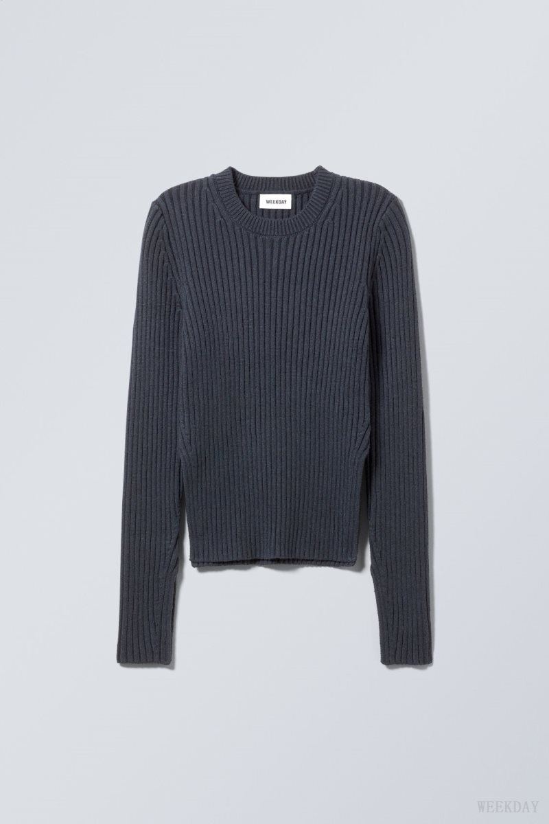 Weekday Rora Rib Sweater セーター レディース 暗紫 Japan | K2F-2542