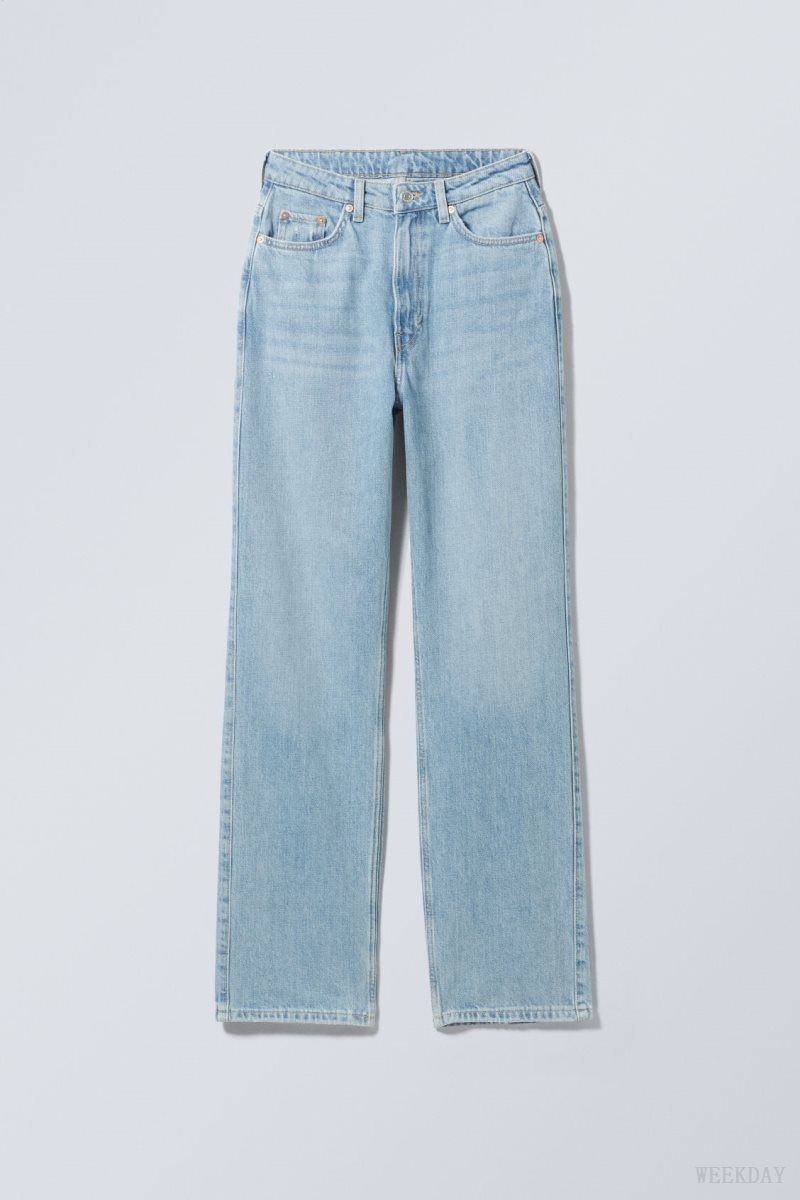 Weekday Rowe Extra High 真っ直ぐ Jeans デニム レディース 青 Japan | U2E-5804