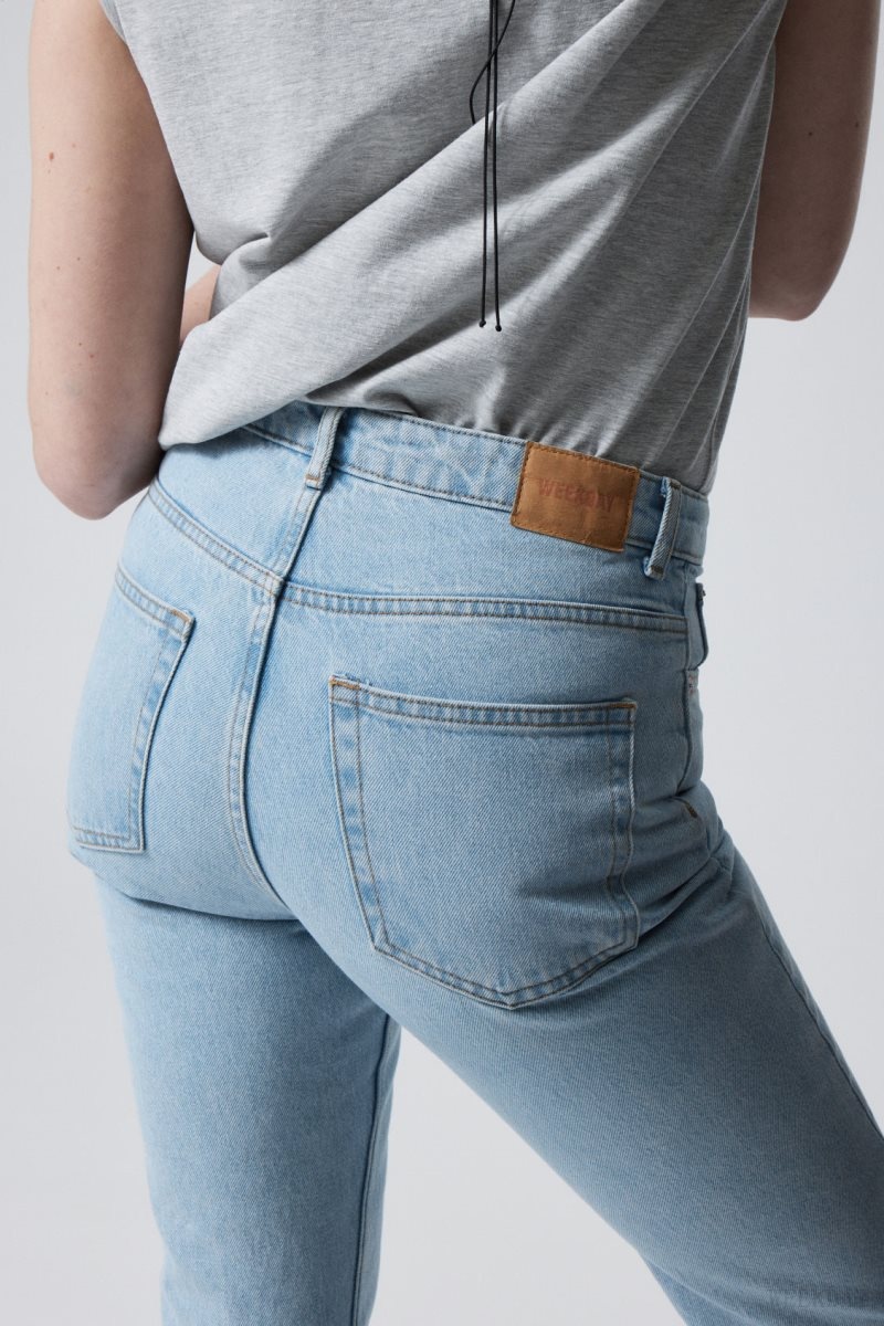 Weekday Rowe Extra High 真っ直ぐ Jeans デニム レディース 青 Japan | U2E-5804