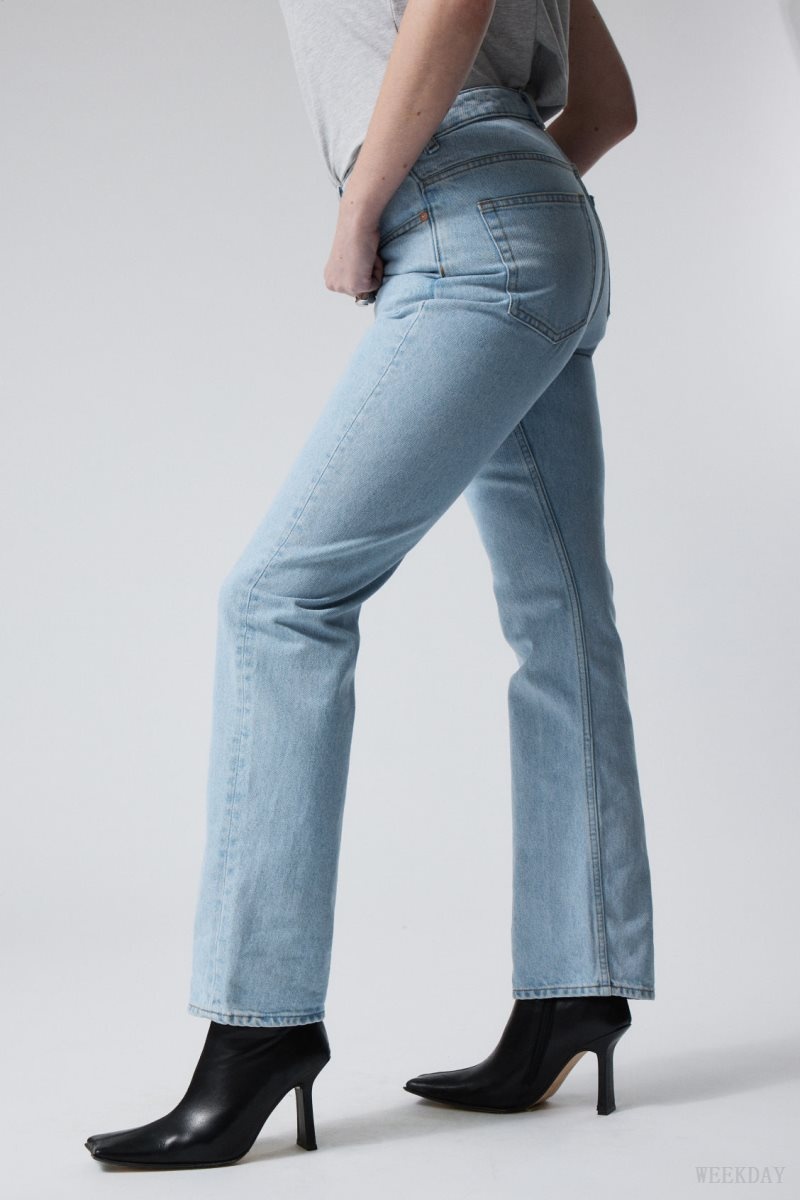 Weekday Rowe Extra High 真っ直ぐ Jeans デニム レディース 青 Japan | U2E-5804