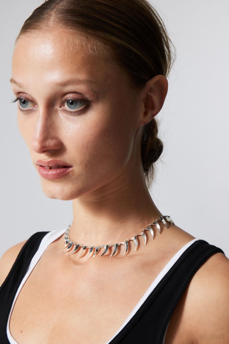 Weekday Slay Necklace ジュエリー レディース シルバー Japan | Z0Z-7328