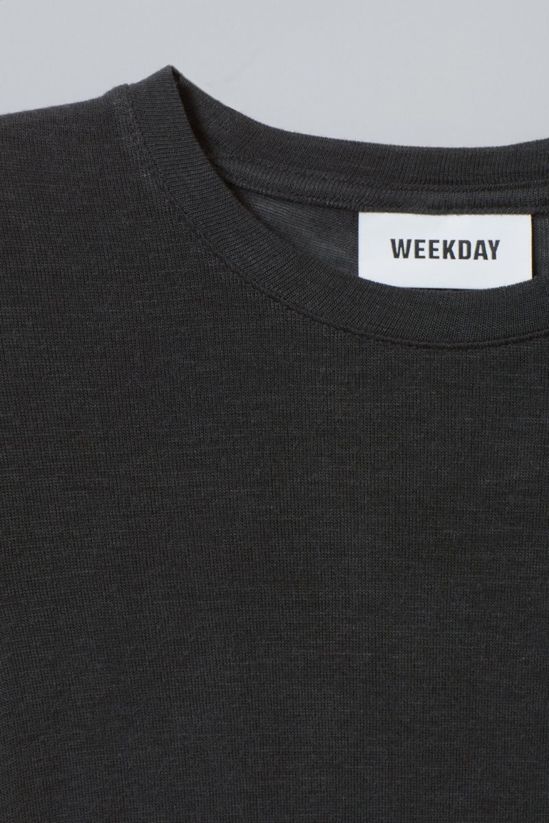 Weekday Soft Sheer Long Sleeve Top トップス レディース 暗グレー Japan | H7B-8883