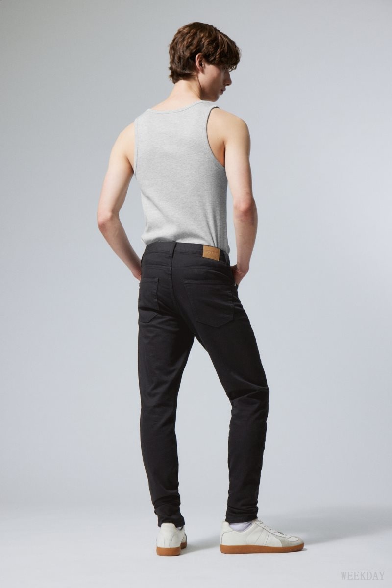 Weekday Sunday Slim Tapered Jeans デニム メンズ 黒 Japan | C2E-2805