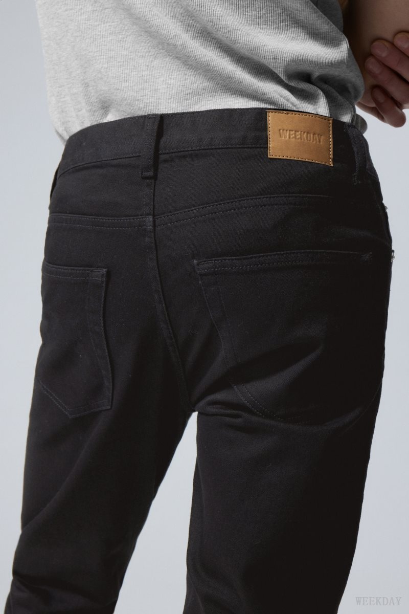 Weekday Sunday Slim Tapered Jeans デニム メンズ 黒 Japan | C2E-2805