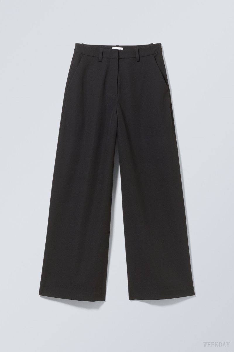Weekday Tate Suiting Trousers ズボン レディース 黒 Japan | C9U-1405