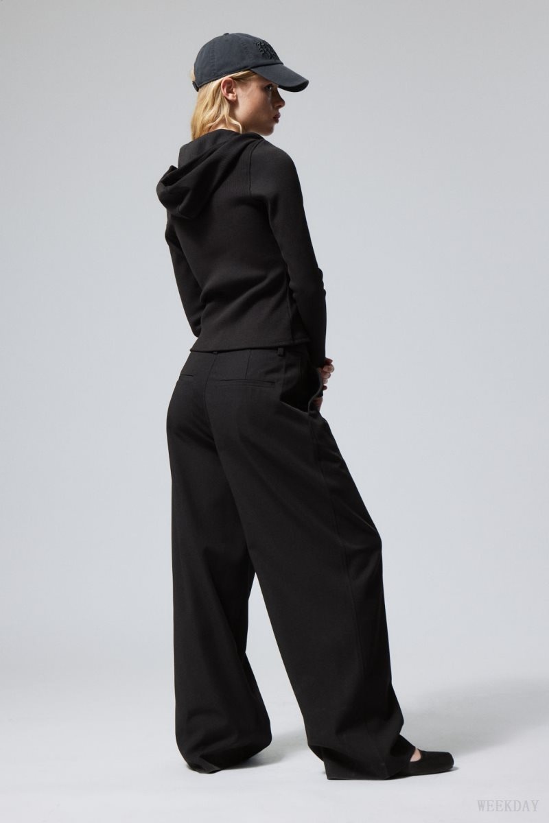 Weekday Tate Suiting Trousers ズボン レディース 黒 Japan | C9U-1405