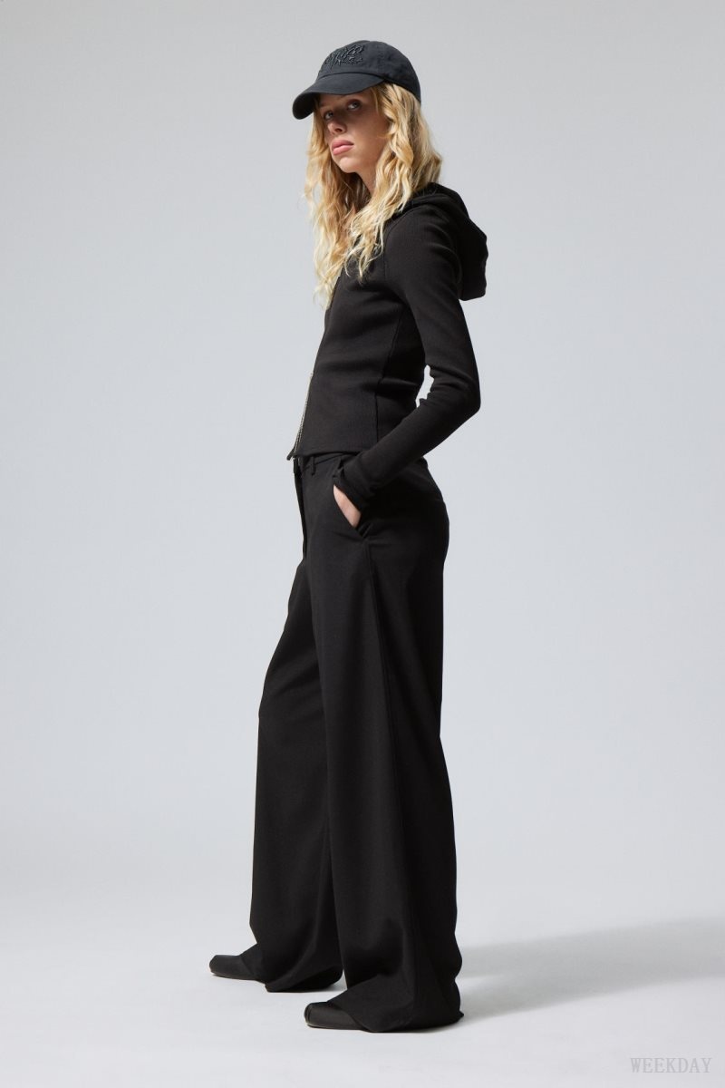 Weekday Tate Suiting Trousers ズボン レディース 黒 Japan | C9U-1405