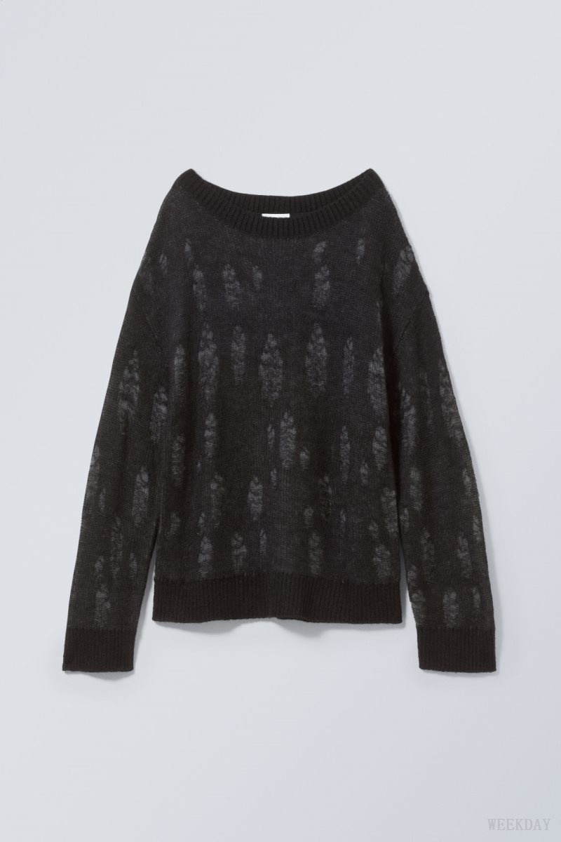 Weekday Taylor Knit Sweater セーター レディース 黒 Japan | V4W-8039