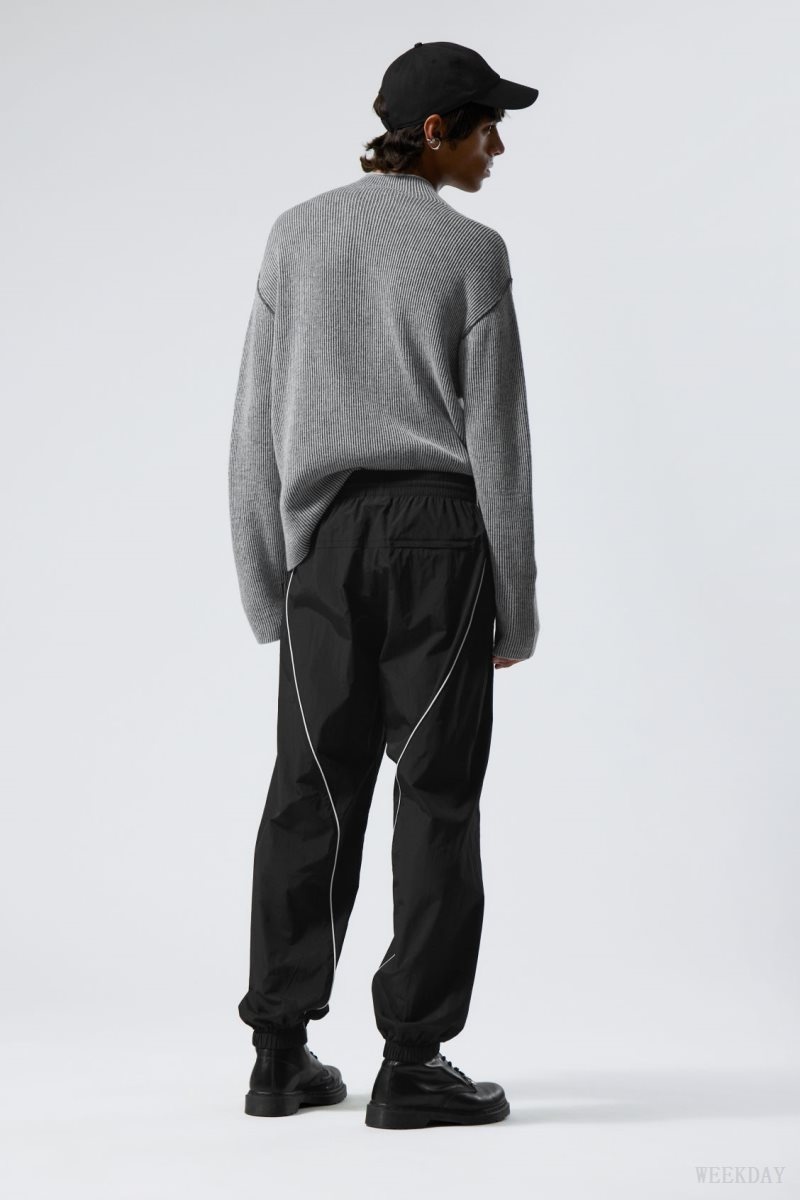 Weekday Thomas Joggers ズボン メンズ 黒 Japan | M3H-7577
