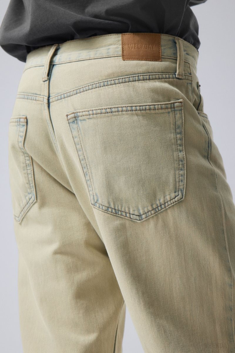 Weekday Time Bleached Bootcut Jeans デニム メンズ Sunbleached Japan | L4G-5816