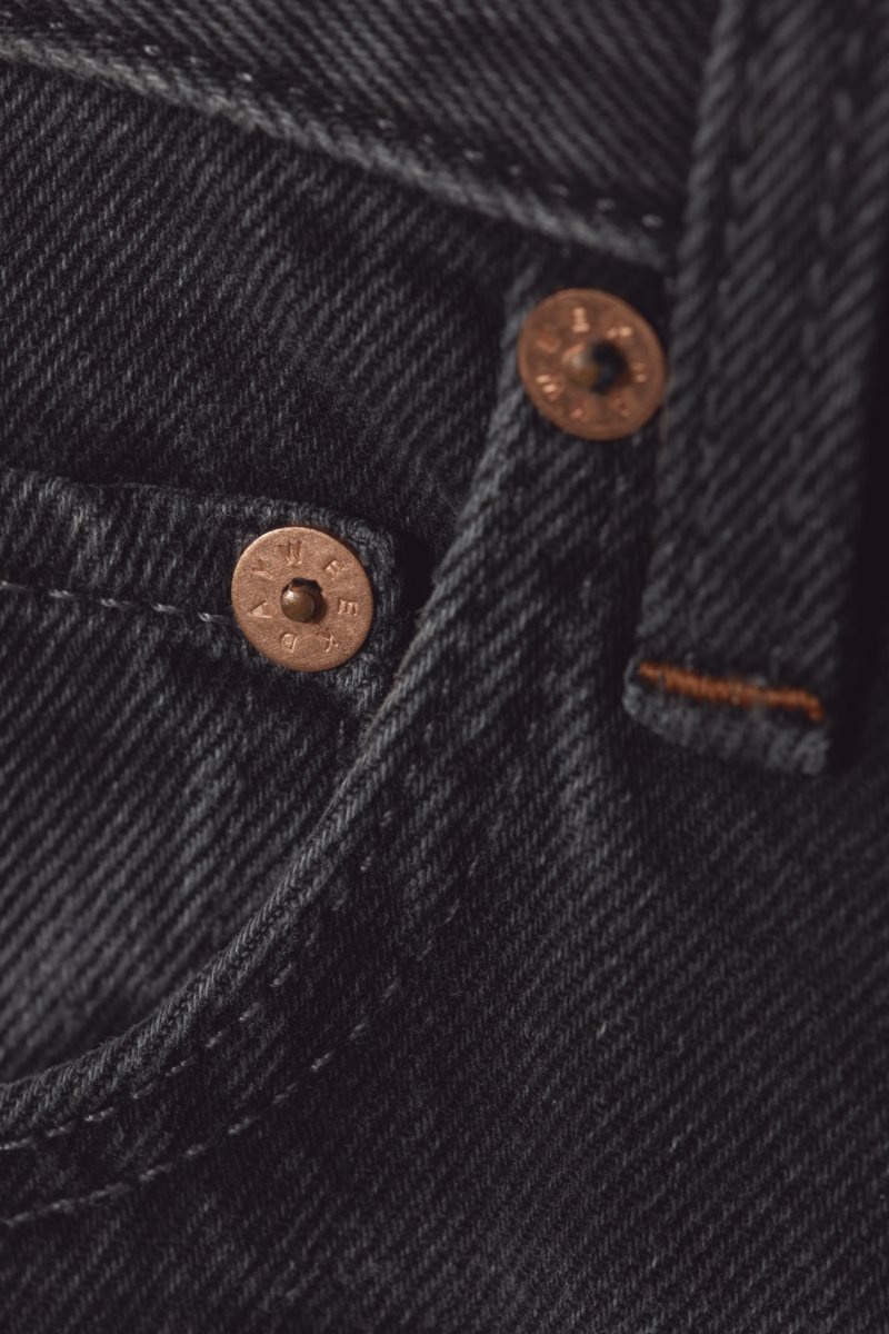 Weekday Time Loose Bootcut Jeans デニム メンズ 暗グレー 黒 Japan | E9G-1029