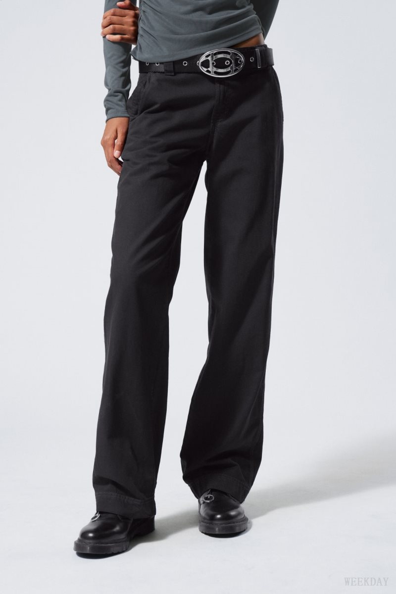 Weekday Tony Cotton Twill Trousers ズボン レディース 暗グレー Japan | W7Y-0243