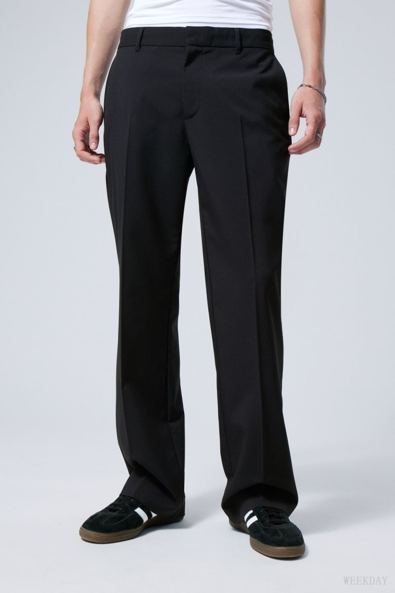 Weekday Travis Low Waist Suit Trousers ズボン メンズ 黒 Japan | T7R-8434