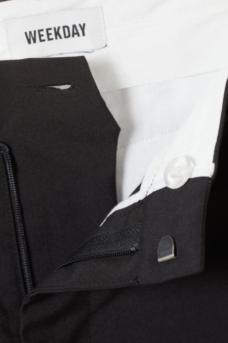 Weekday Travis Low Waist Suit Trousers ズボン メンズ 黒 Japan | T7R-8434