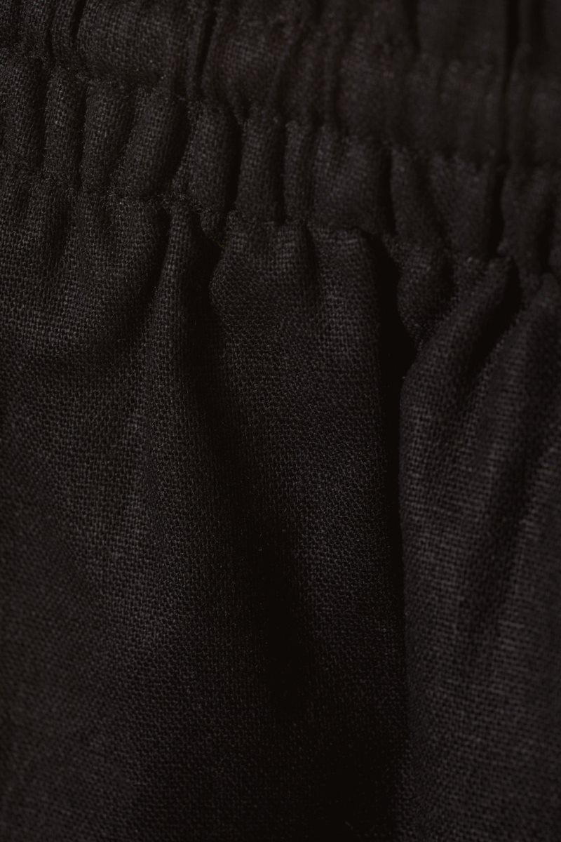 Weekday Tyler Linen Blend Shorts ショートパンツ レディース 黒 Japan | G3N-5315