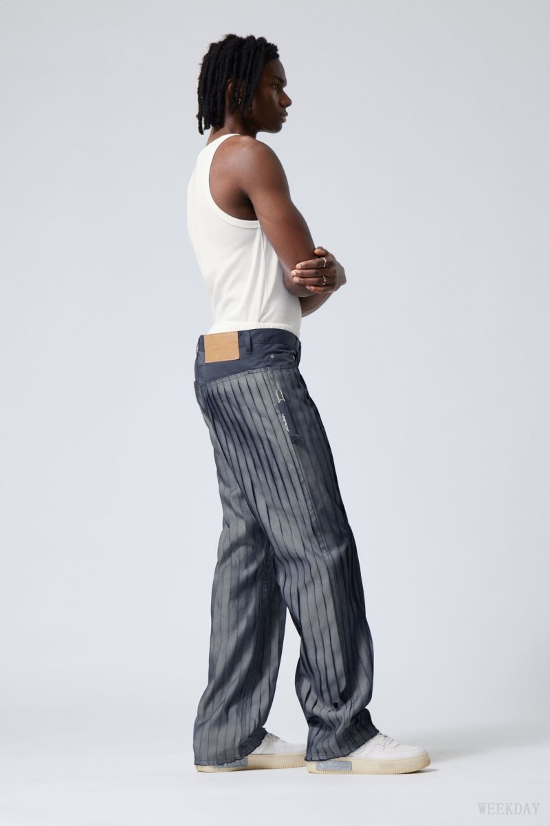 Weekday Unifrom™ + Weekday Limited Edition Stripe Jeans デニム メンズ 暗青 Japan | J7L-0789