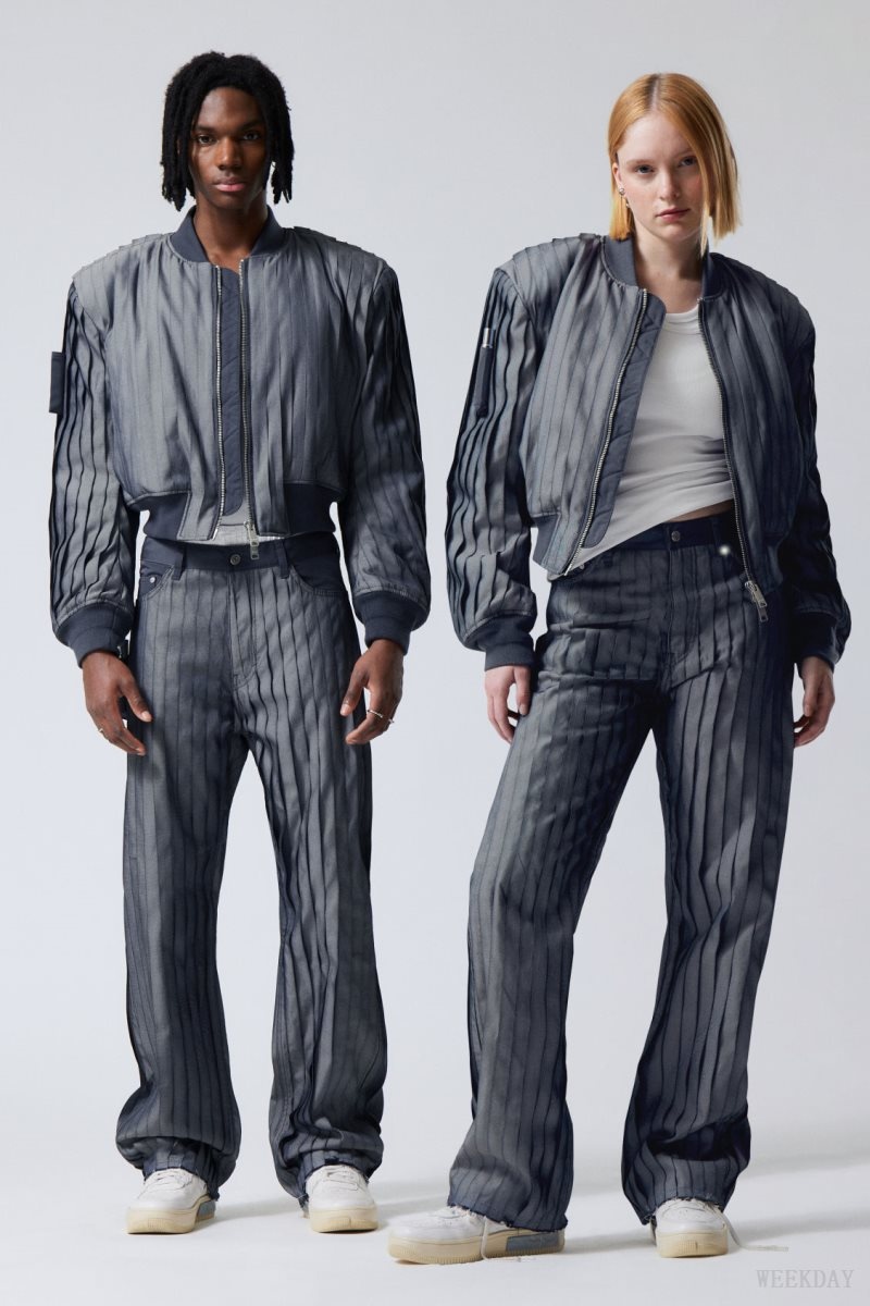 Weekday Unifrom™ + Weekday Limited Edition Stripe Jeans デニム メンズ 暗青 Japan | J7L-0789