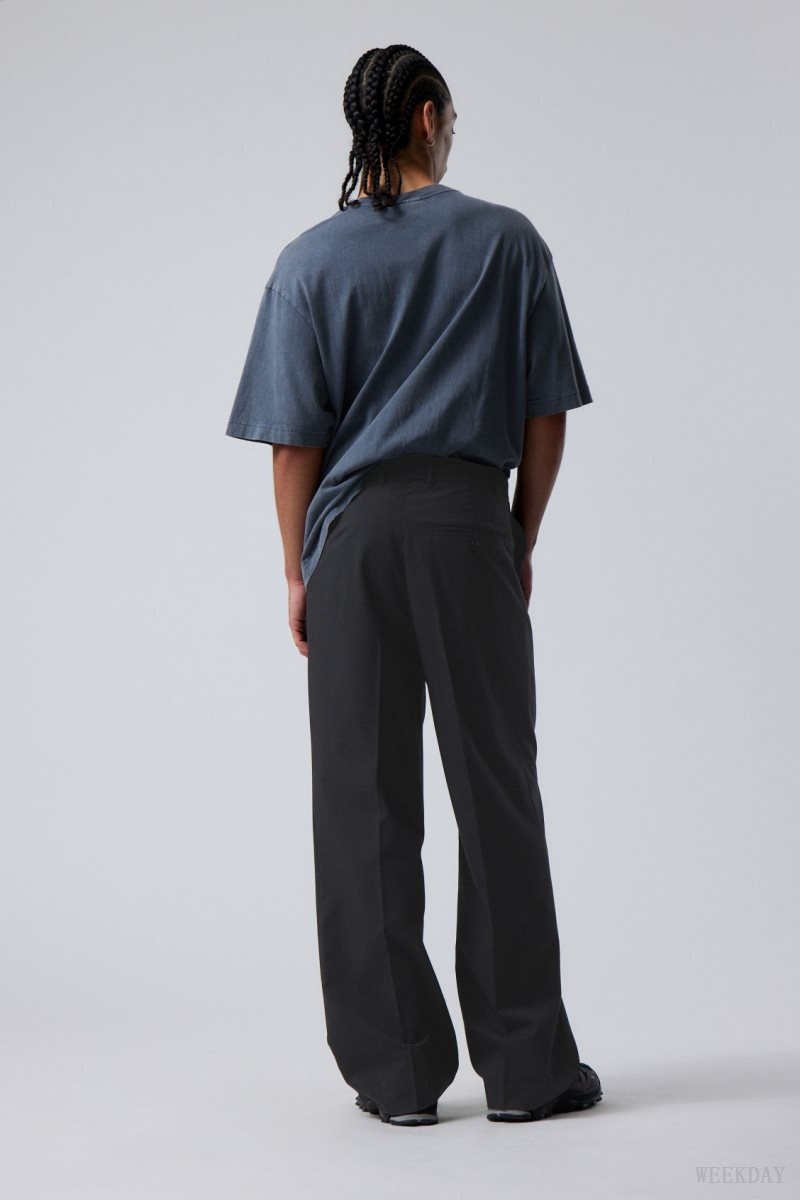 Weekday Uno Loose Suit Trousers ズボン メンズ 黒 Japan | J0W-3496