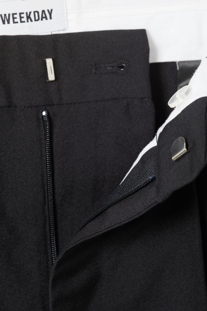 Weekday Uno Loose Suit Trousers ズボン メンズ 黒 Japan | J0W-3496