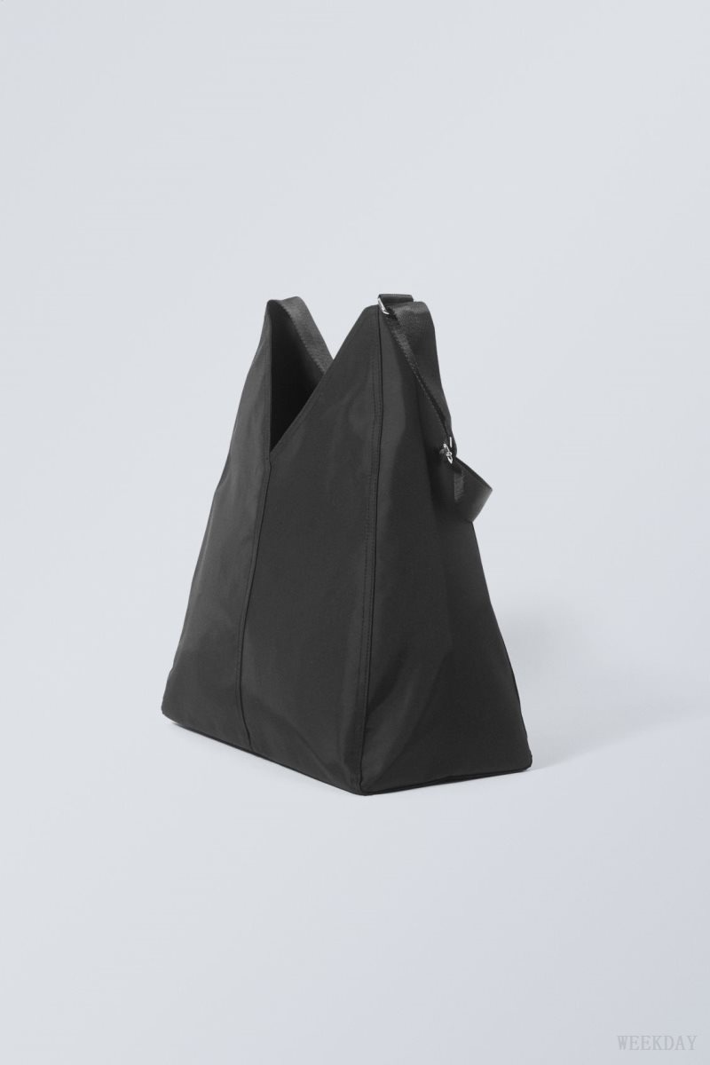Weekday V-shaped ナイロン Shoulder Bag バッグ レディース 黒 Japan | E9I-8493
