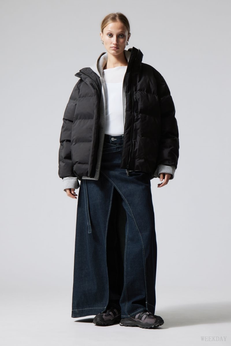 Weekday Xena Puffer Jacket ジャケット レディース 黒 Japan | H0Y-7242